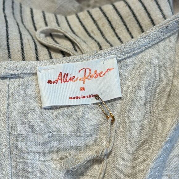 New Allie Rose Linen Tank with Gold Features M - Picture 5 of 6